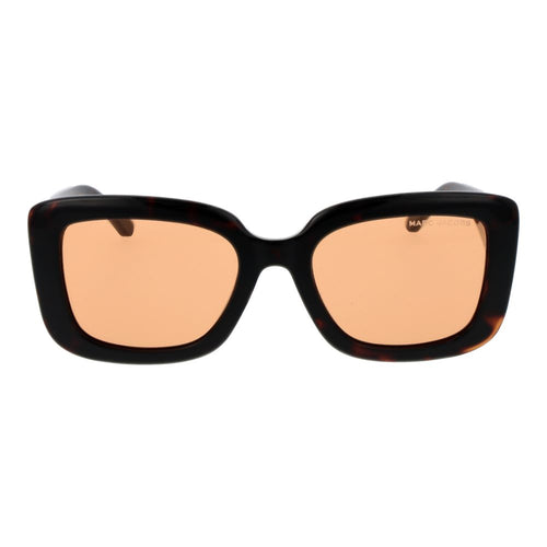 53mm Square Brown Plastic Sunglasses