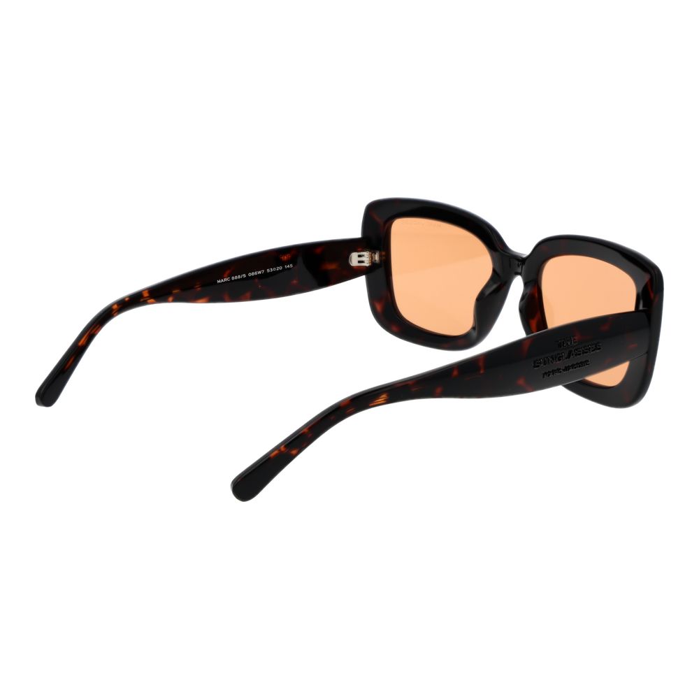 53mm Square Brown Plastic Sunglasses