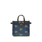 Small Antibes Embroidered Denim Handbag
