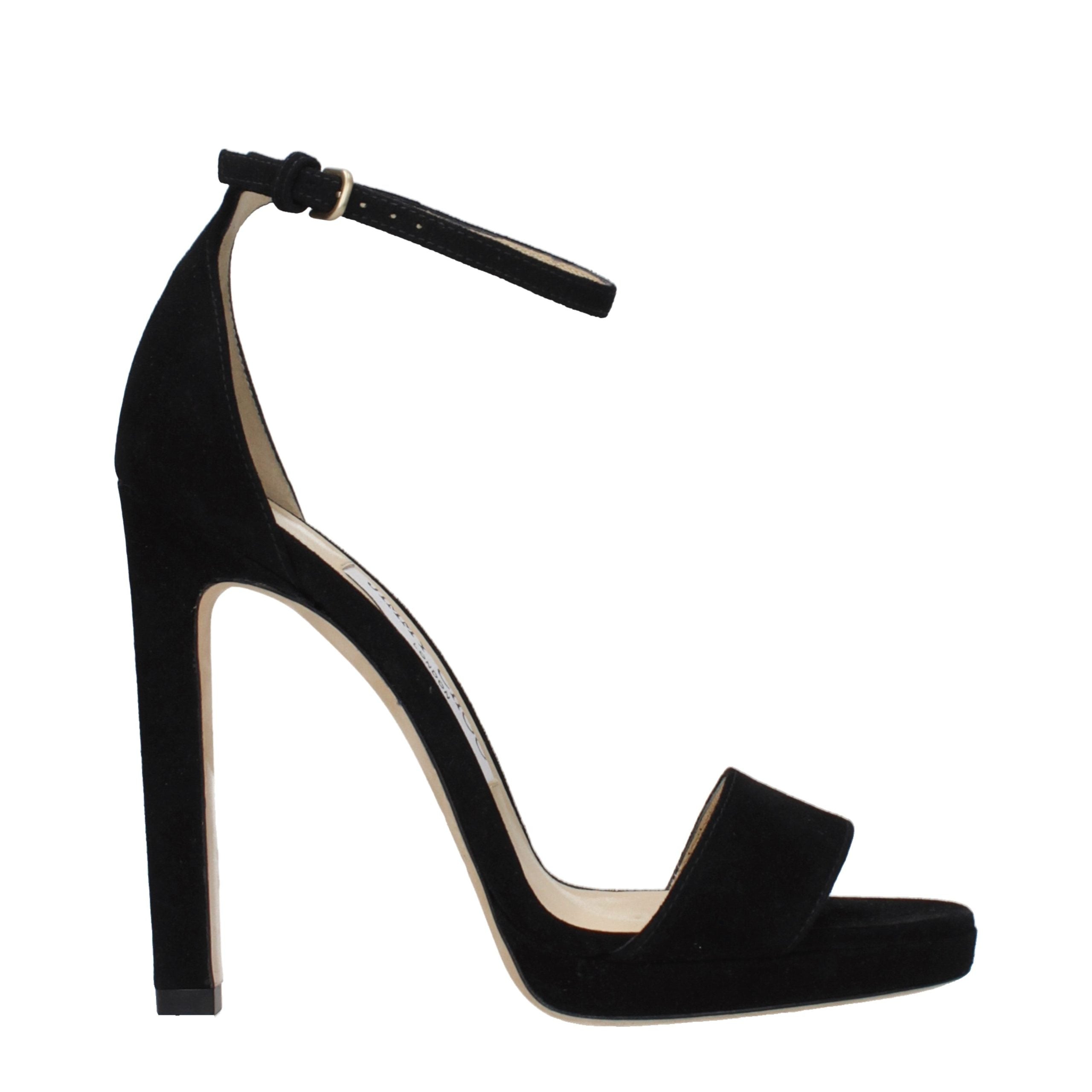 Black Leather Platform Sandals