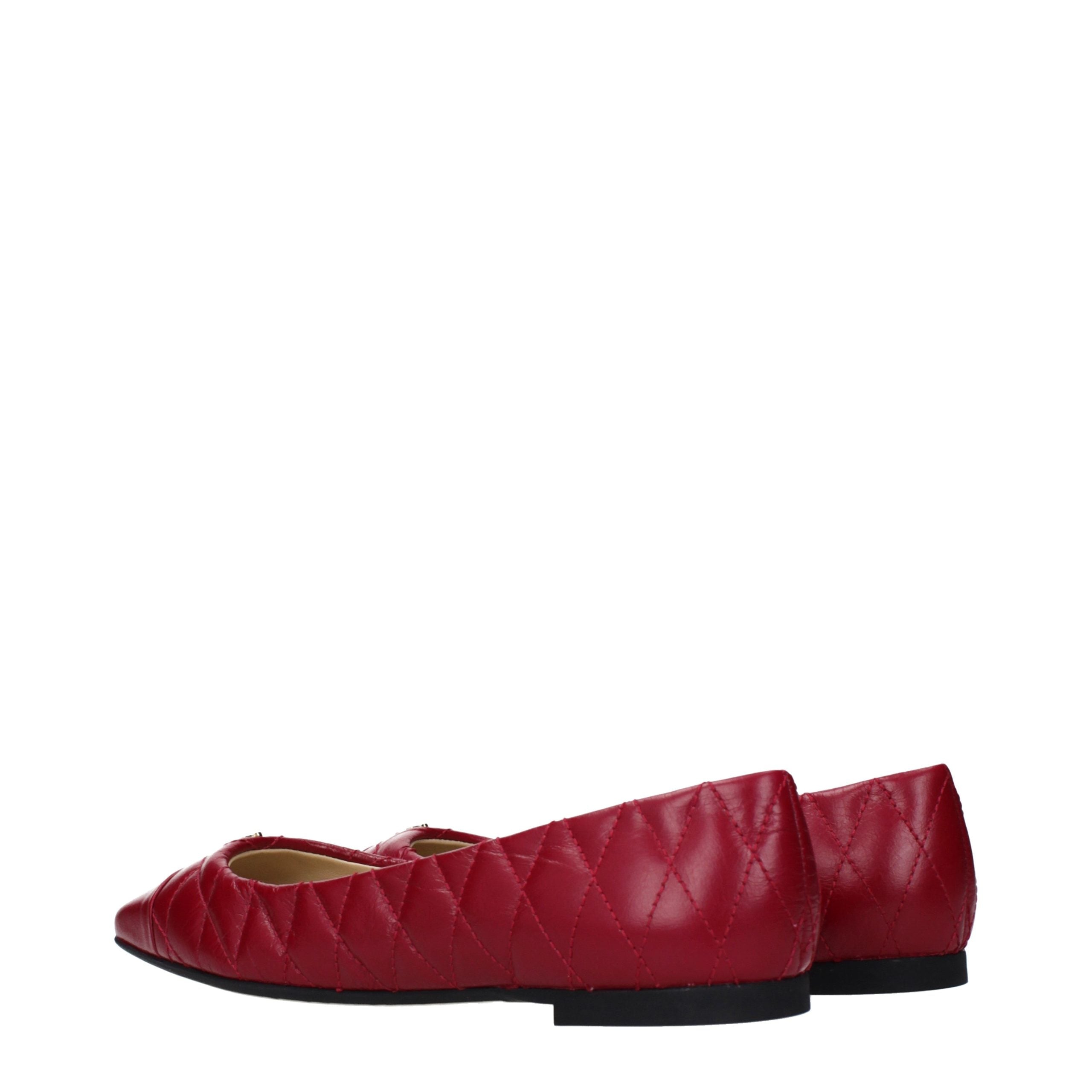 Fuchsia Leather Ballet Flats