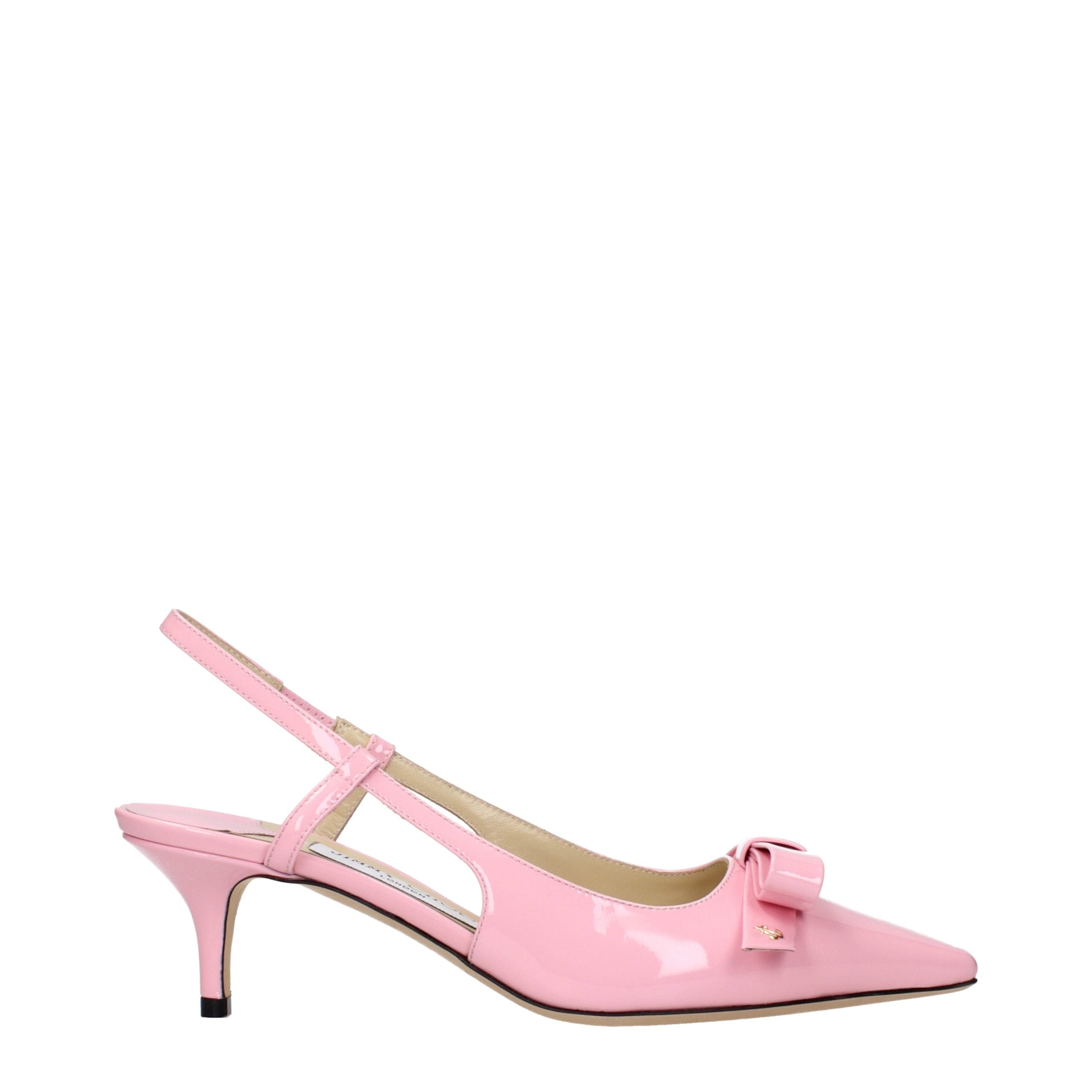 Patent Leather Pink Stiletto Heel Sandals