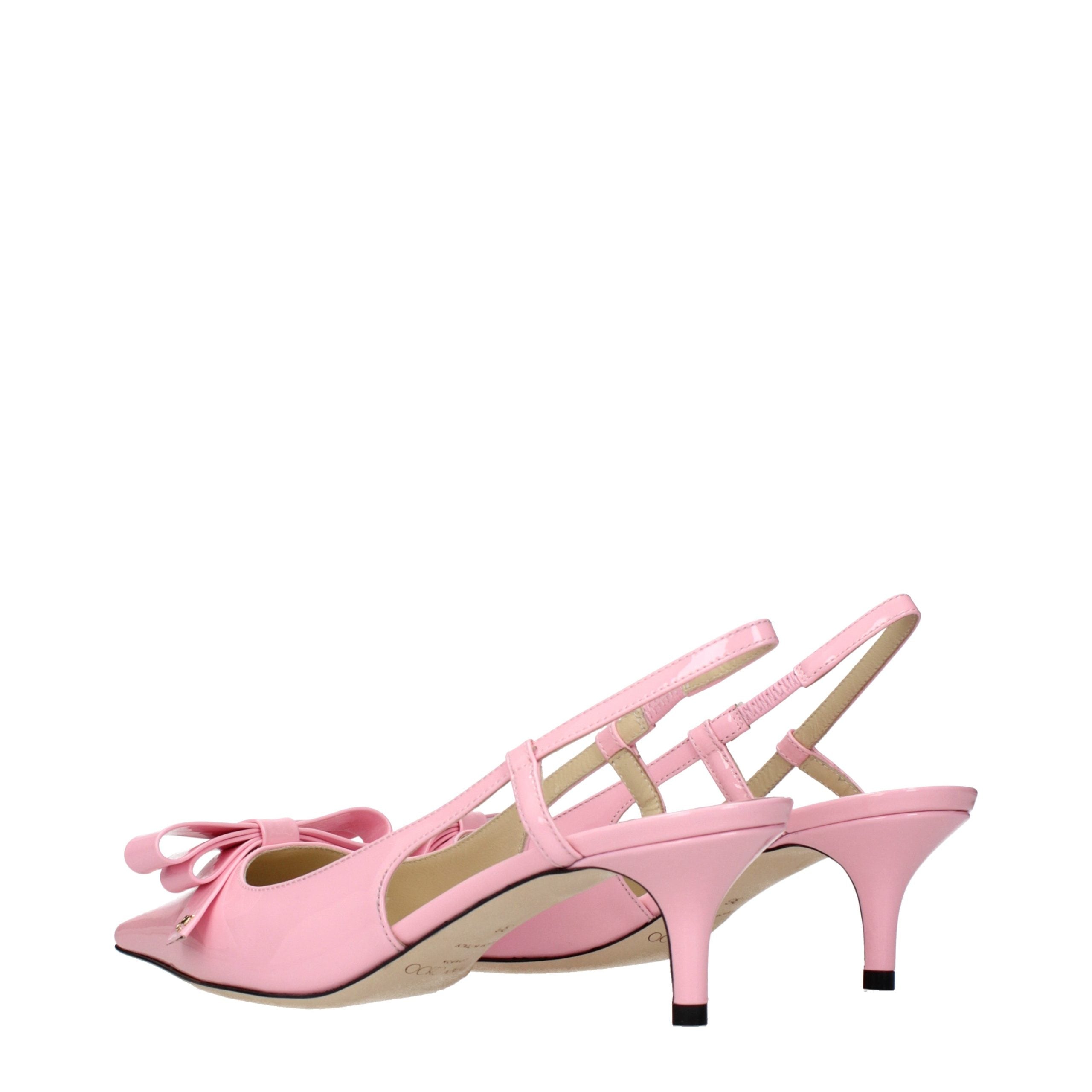 Patent Leather Pink Stiletto Heel Sandals