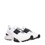 Blue White Fabric Sporty Glam Sneakers