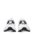 Blue White Fabric Sporty Glam Sneakers