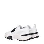 Blue White Fabric Sporty Glam Sneakers