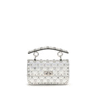 Laminated Leather Rockstud Spike Handbag