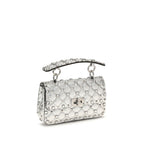 Laminated Leather Rockstud Spike Handbag