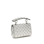 Laminated Leather Rockstud Spike Handbag