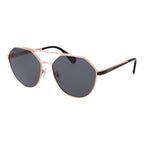 Rose Gold Metal Square Sunglasses