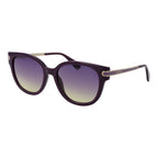 Purple Plastic Full-Rim Gradient Butterfly Sunglasses