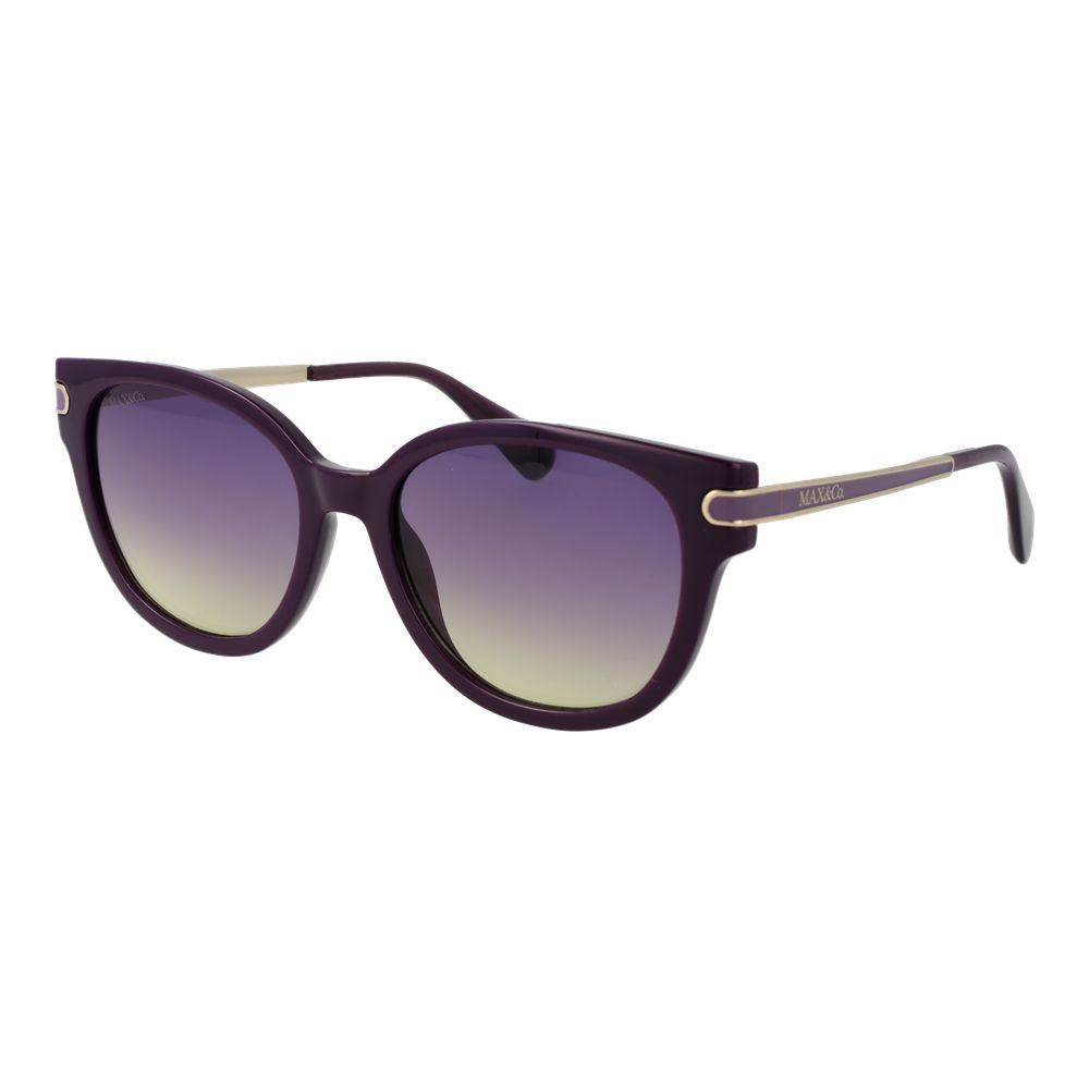 Purple Plastic Full-Rim Gradient Butterfly Sunglasses