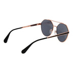 Rose Gold Metal Square Sunglasses