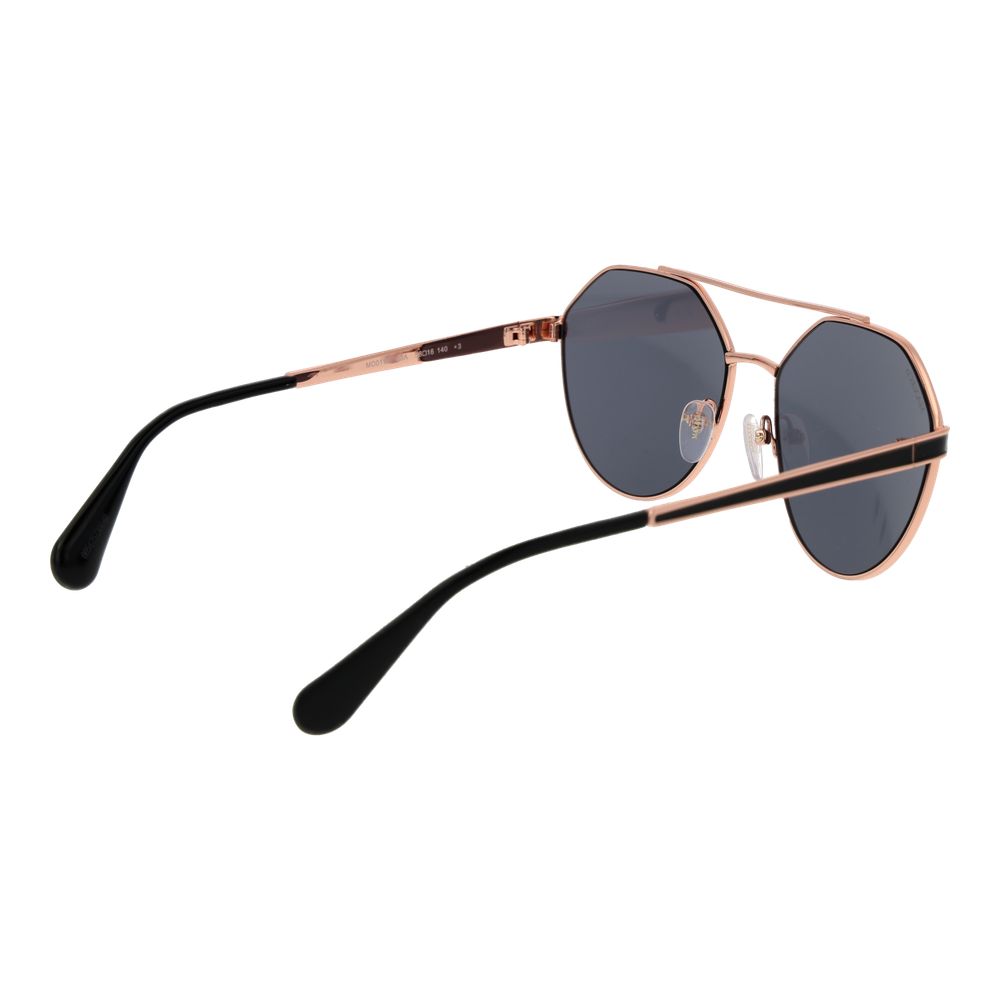 Rose Gold Metal Square Sunglasses