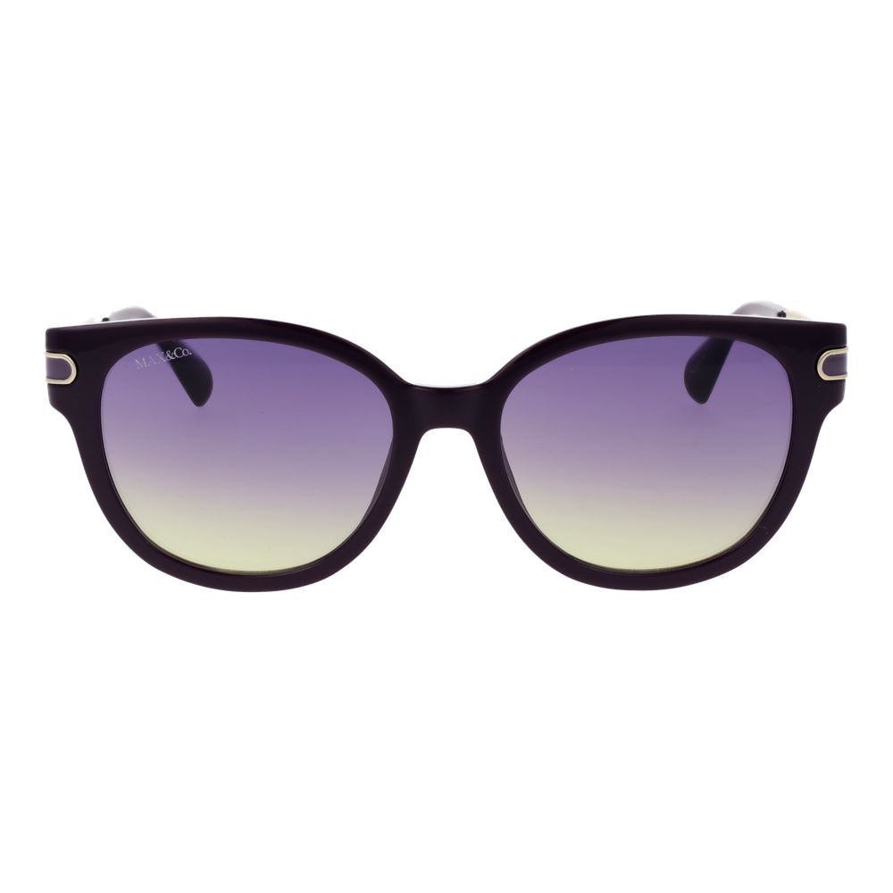 Purple Plastic Full-Rim Gradient Butterfly Sunglasses