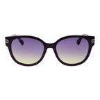 Purple Plastic Full-Rim Gradient Butterfly Sunglasses