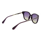 Purple Plastic Full-Rim Gradient Butterfly Sunglasses