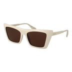 Beige Plastic Frame Square Sunglasses