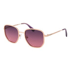 Rose Gold Metal Square Sunglasses