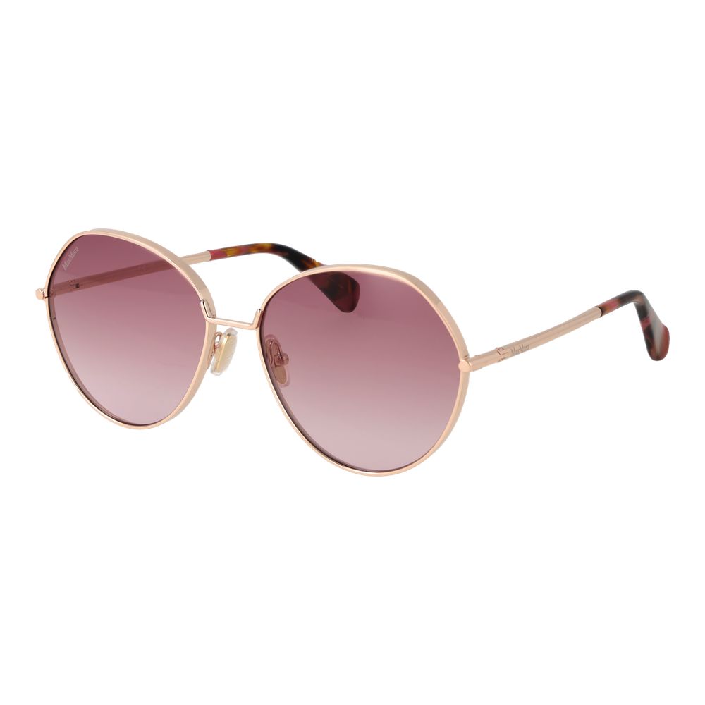 Rose Gold Metal Round Sunglasses