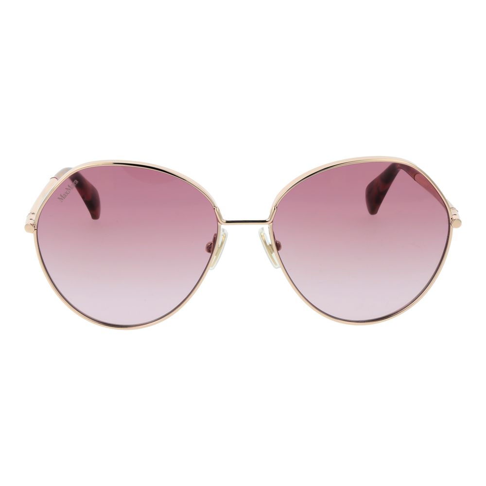 Rose Gold Metal Round Sunglasses