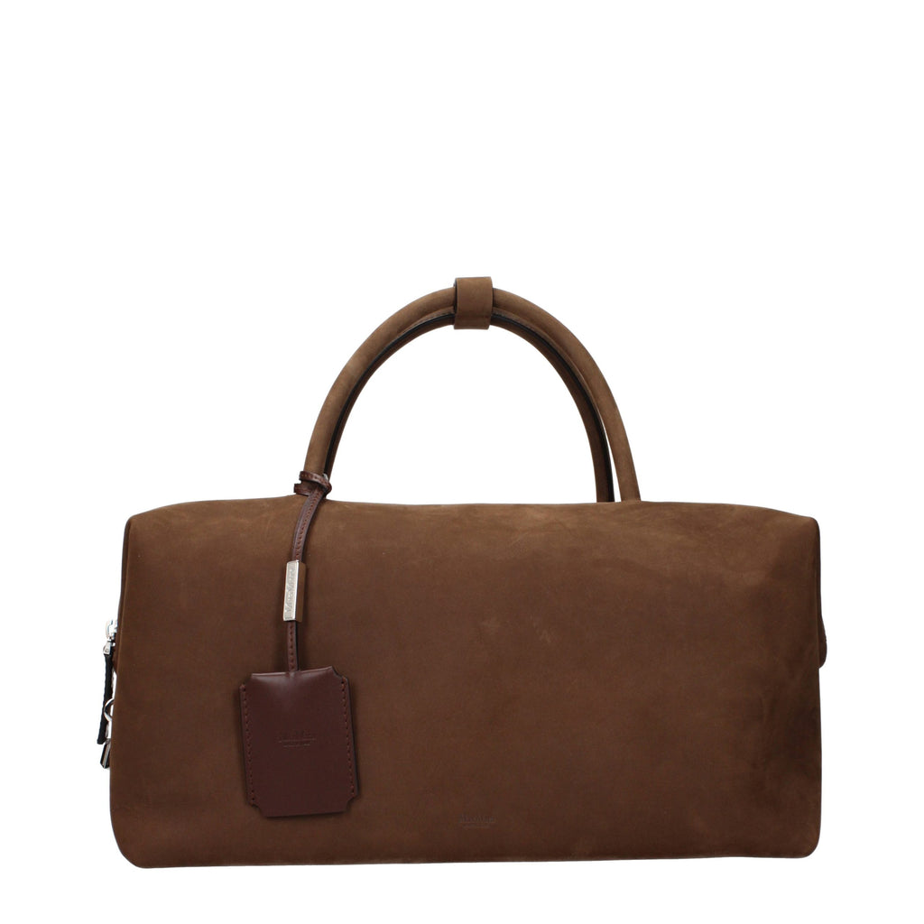 Brown Suede Leather Handbag