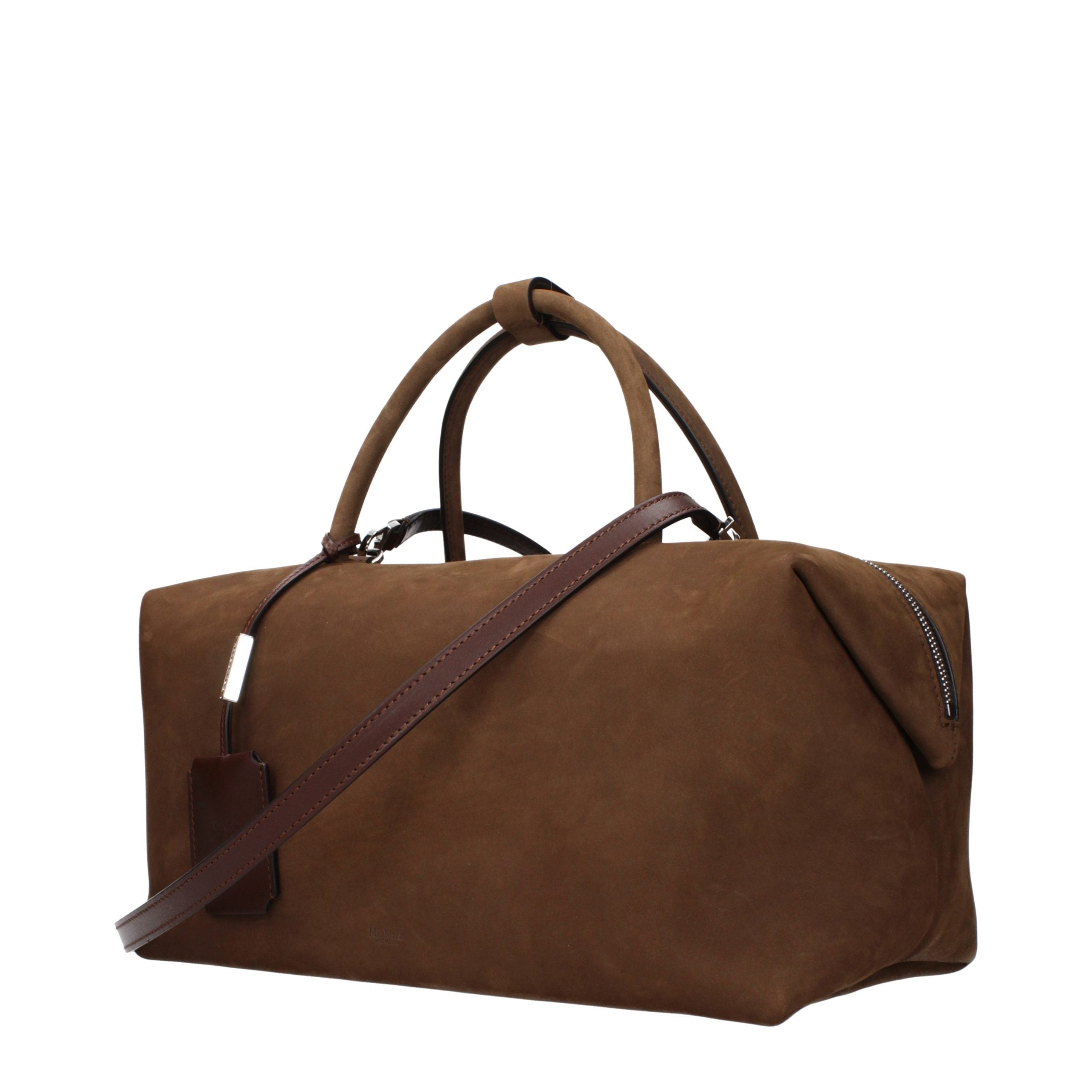 Brown Suede Leather Handbag