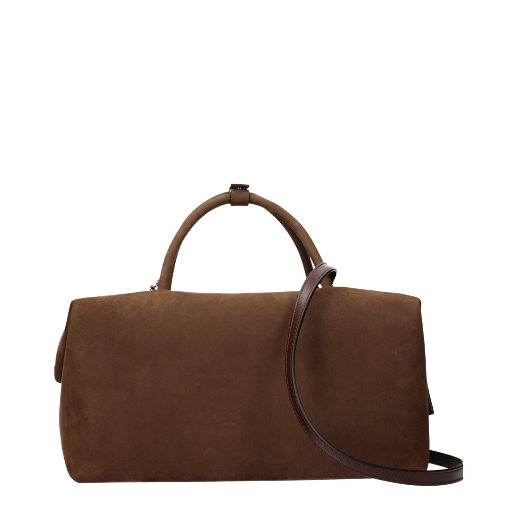 Brown Suede Leather Handbag