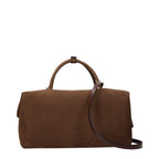 Brown Suede Leather Handbag