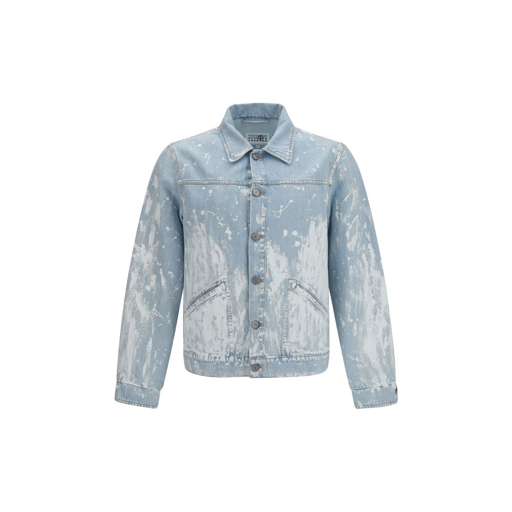 Cotton Paint-Effect Denim Jacket