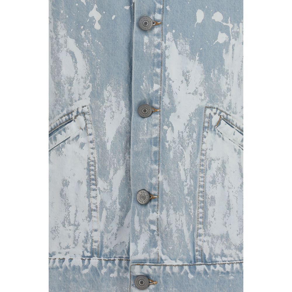 Cotton Paint-Effect Denim Jacket