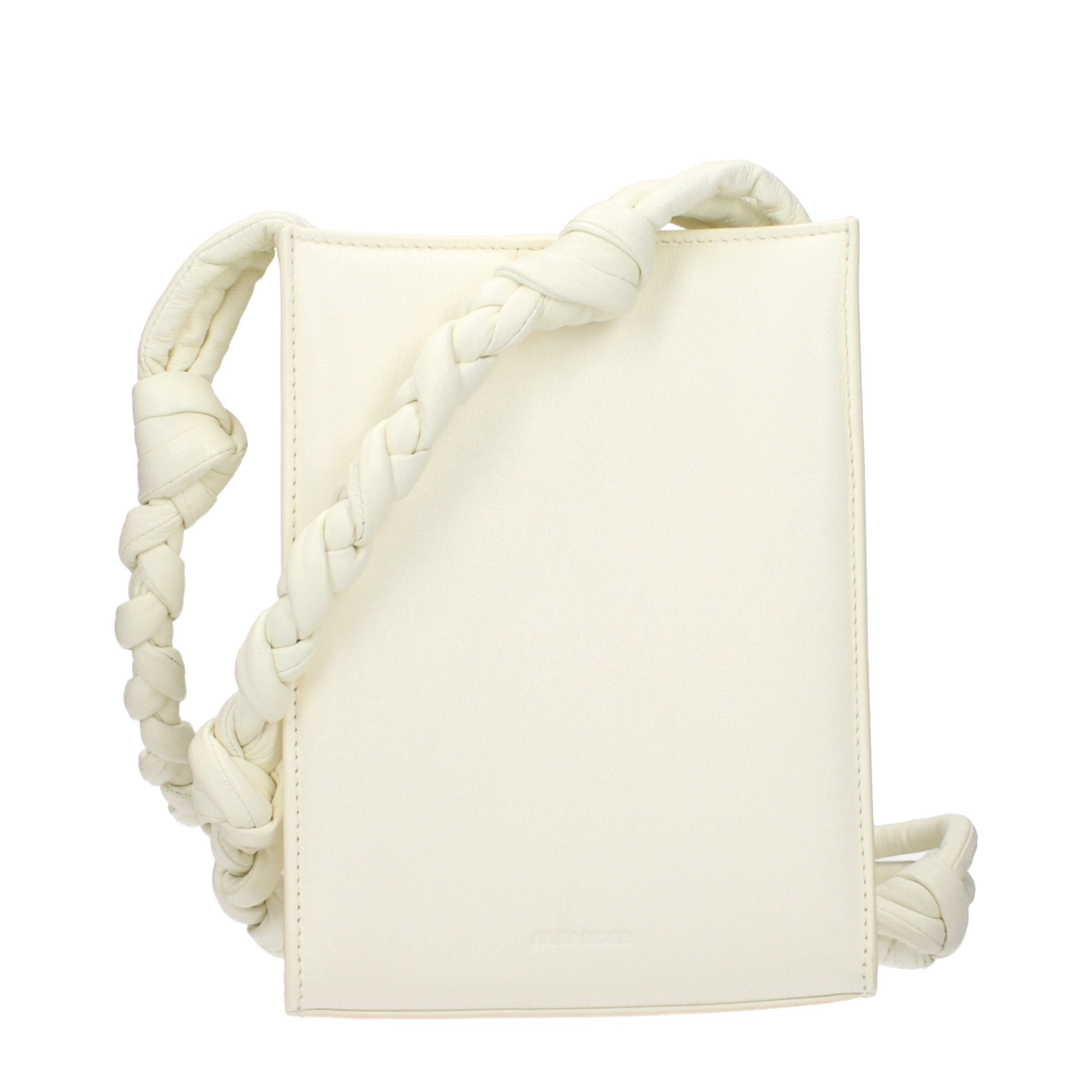 Classic White Leather Crossbody Bag