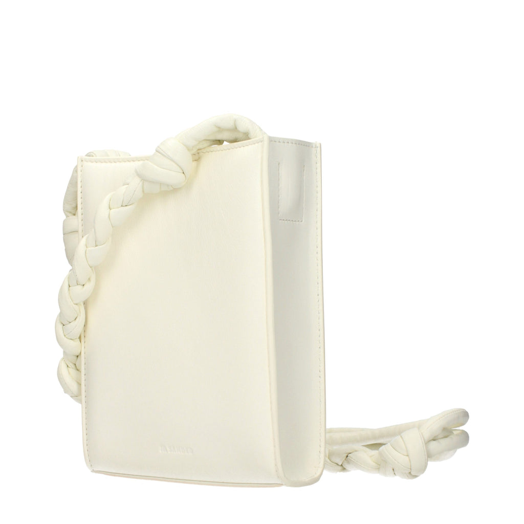 Classic White Leather Crossbody Bag