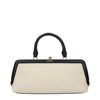 Beige Fabric Handbag