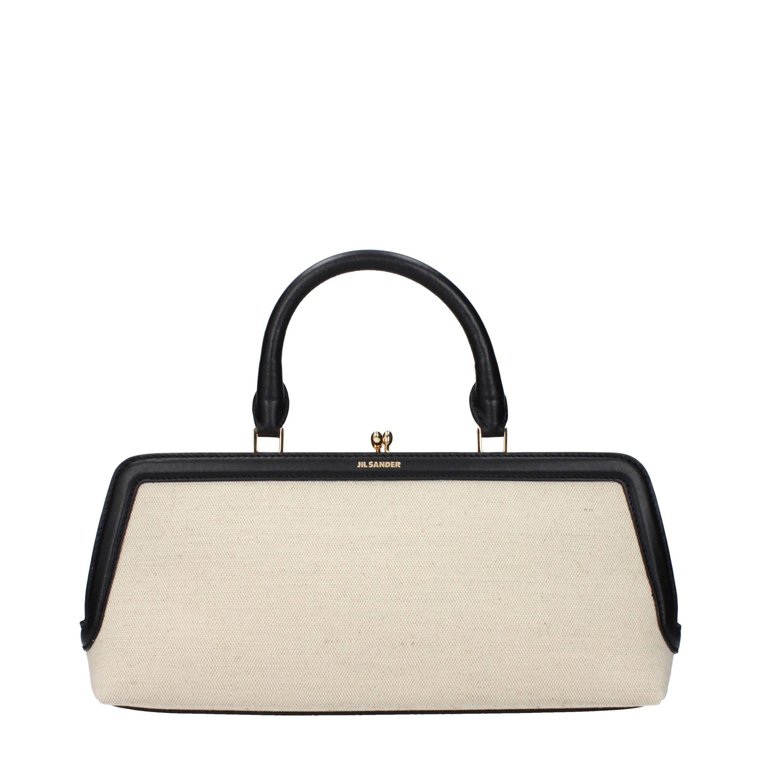 Beige Fabric Handbag