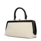 Beige Fabric Handbag