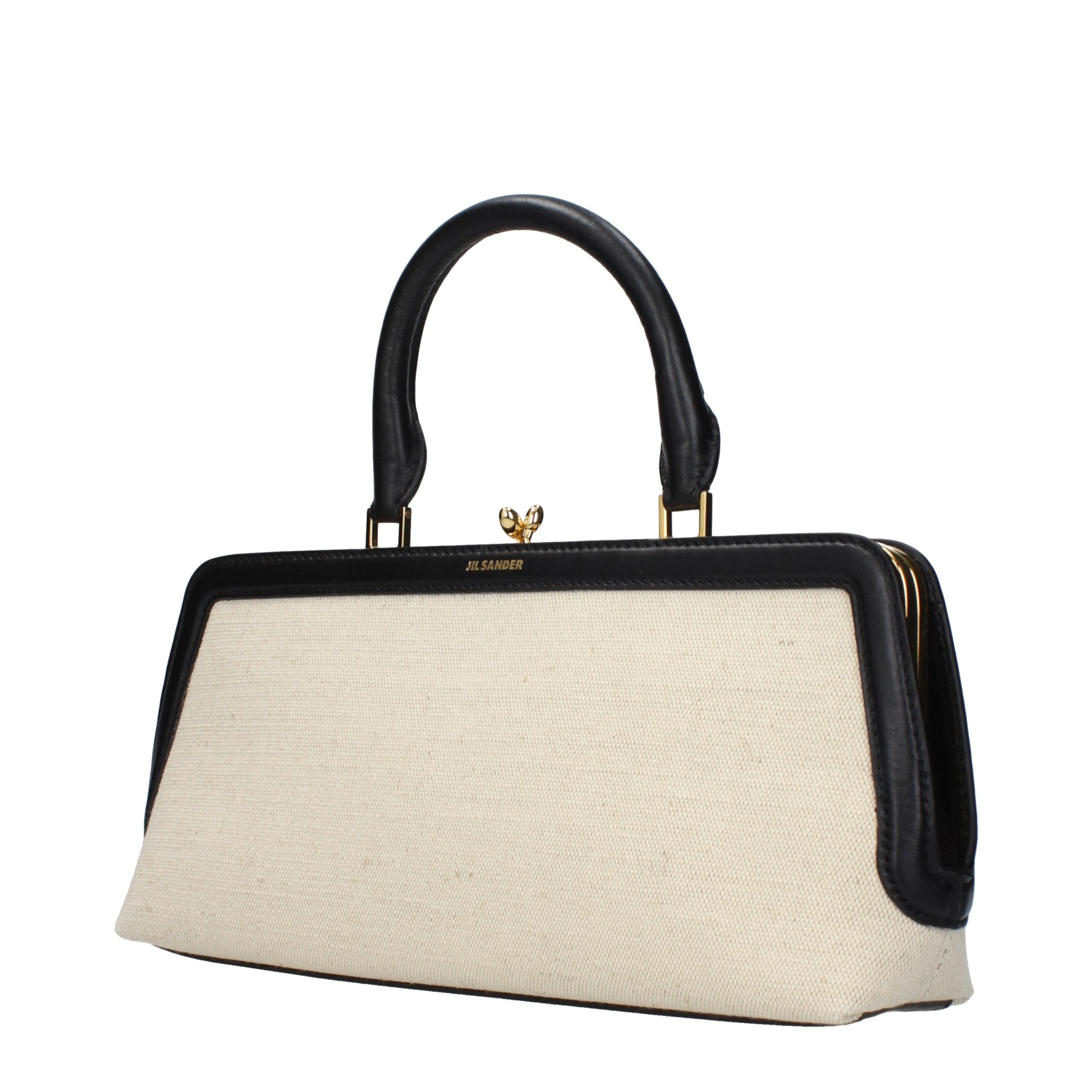 Beige Fabric Handbag