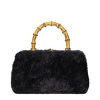 Black Fur Handbag