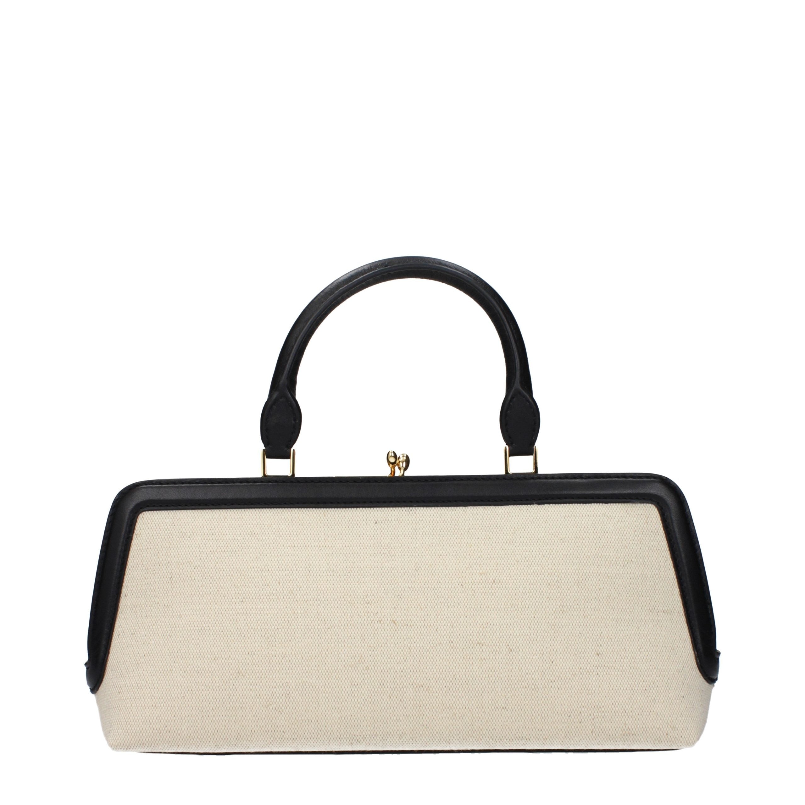 Beige Fabric Handbag