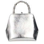 Gray Leather Handbag