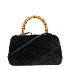 Black Fur Handbag
