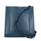 Blue Leather Shoulder Bag