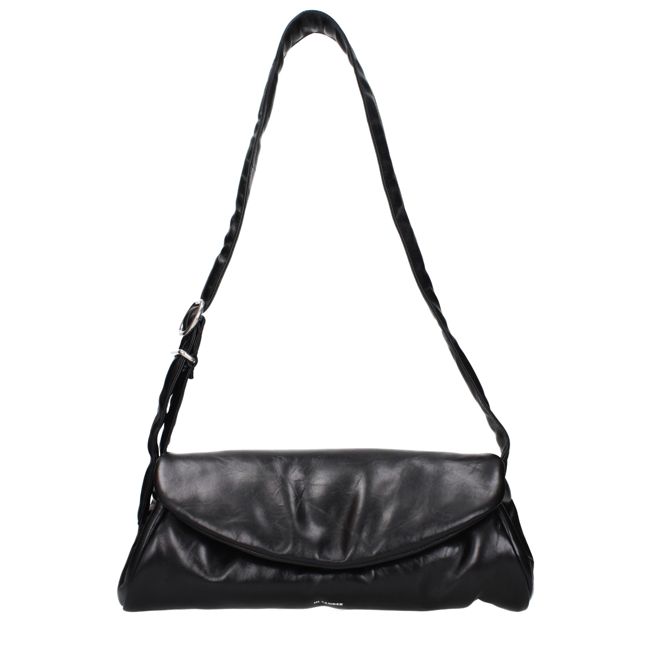 Classic Black Leather Crossbody Bag