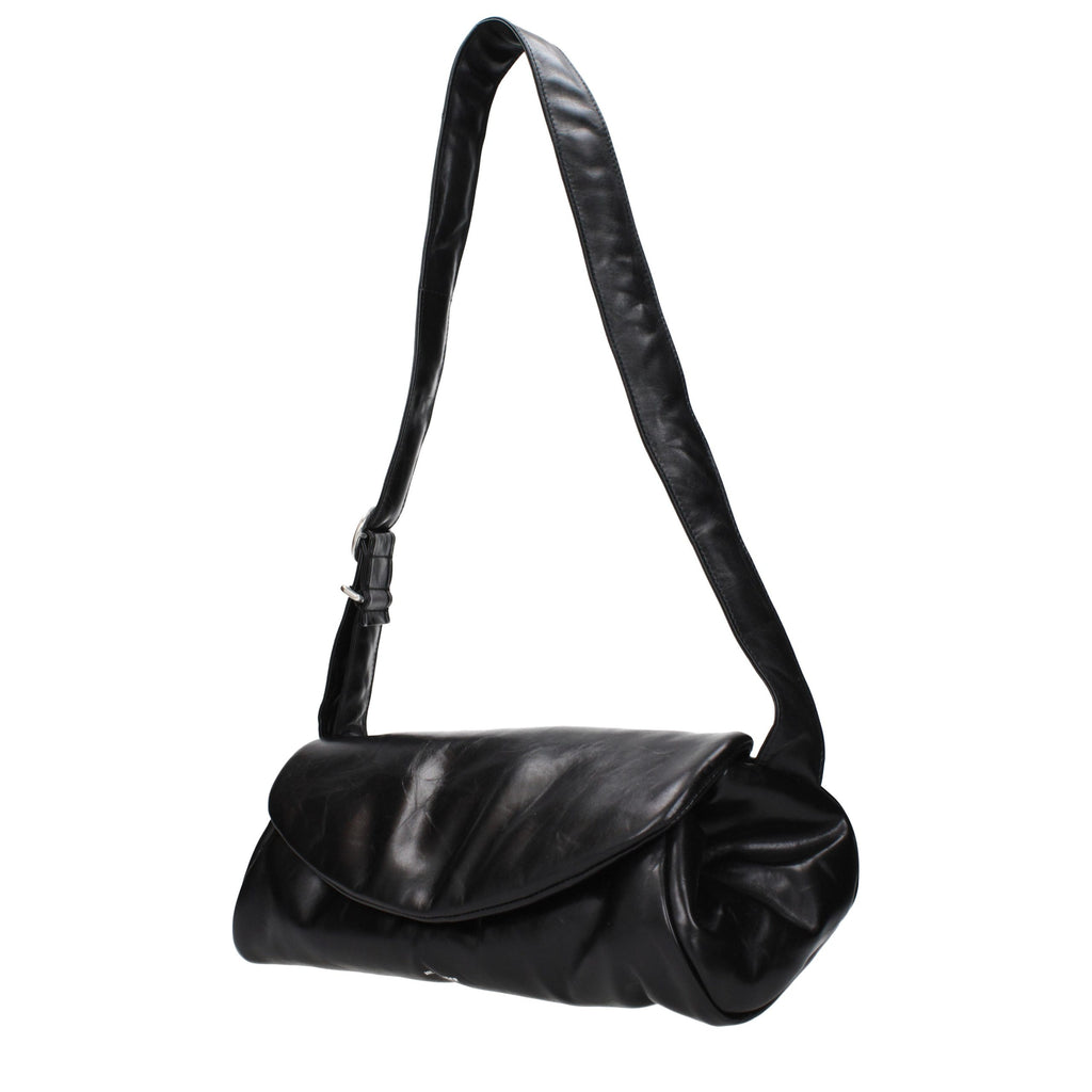 Classic Black Leather Crossbody Bag