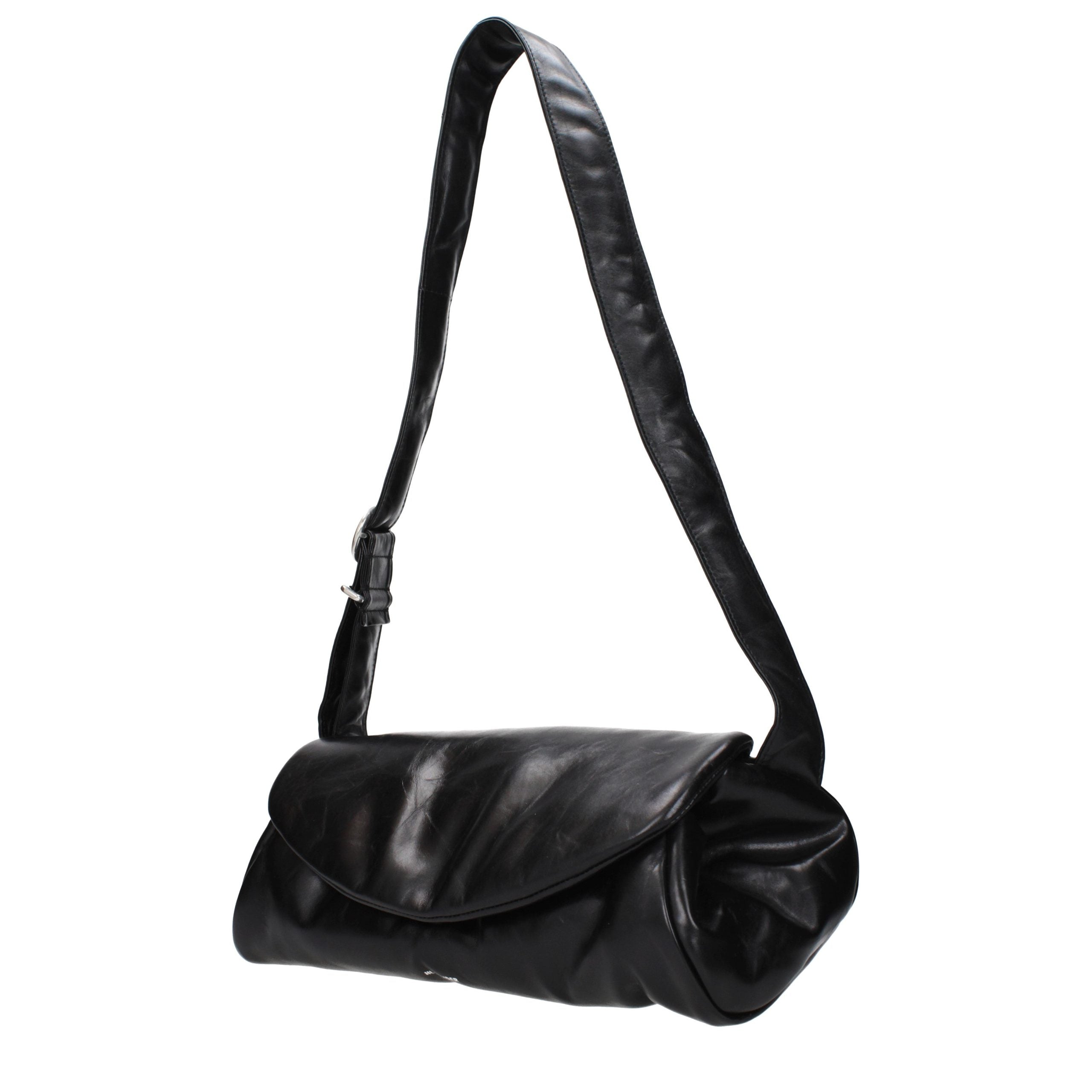 Classic Black Leather Crossbody Bag
