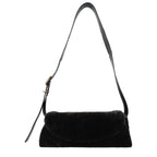 Black Fur Crossbody Bag