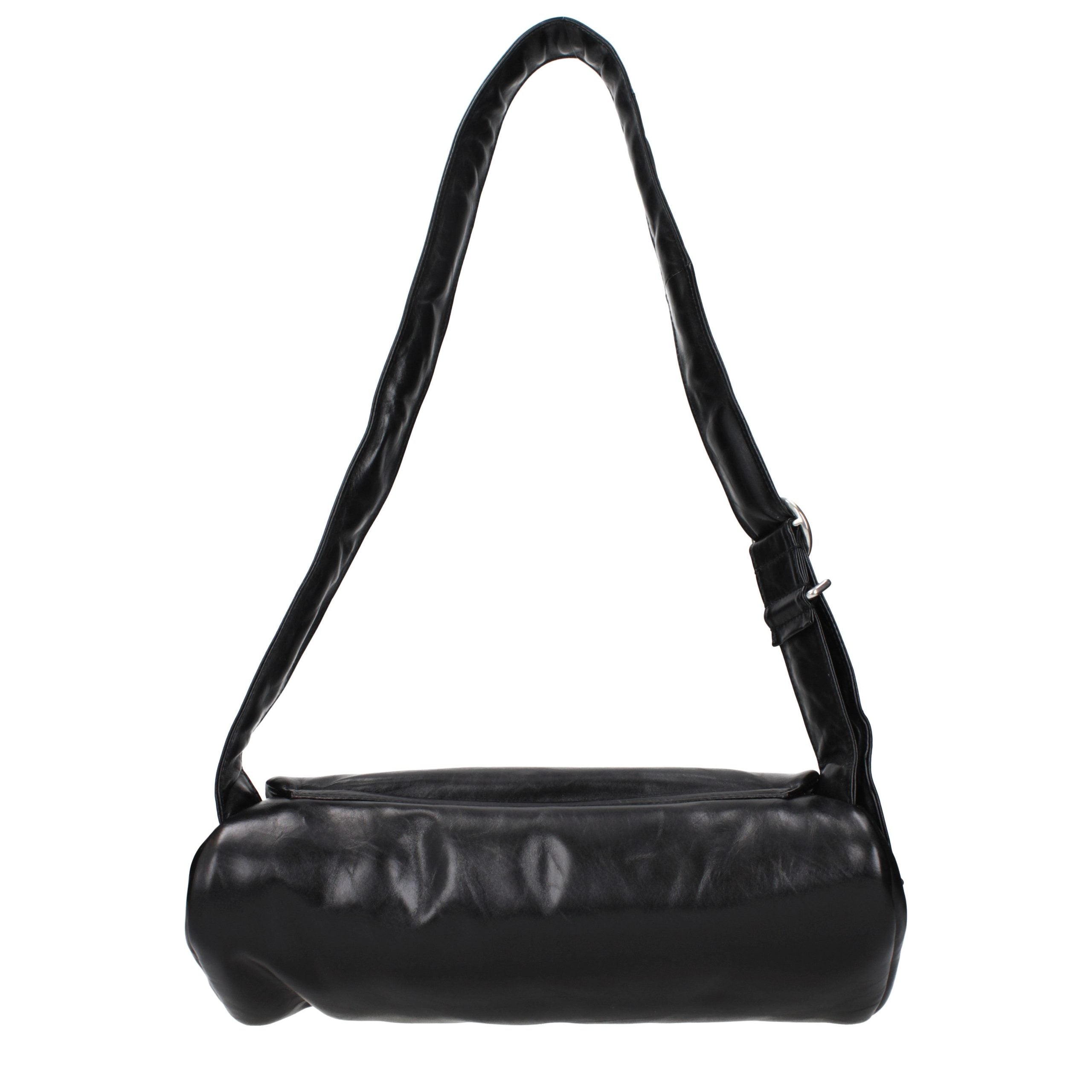 Classic Black Leather Crossbody Bag