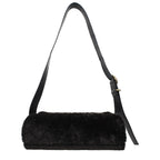 Black Fur Crossbody Bag