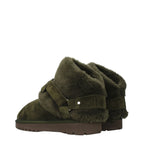 Green Suede Ankle Boots