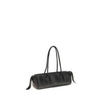 Large Black Nappa Lambskin Structured Handbag